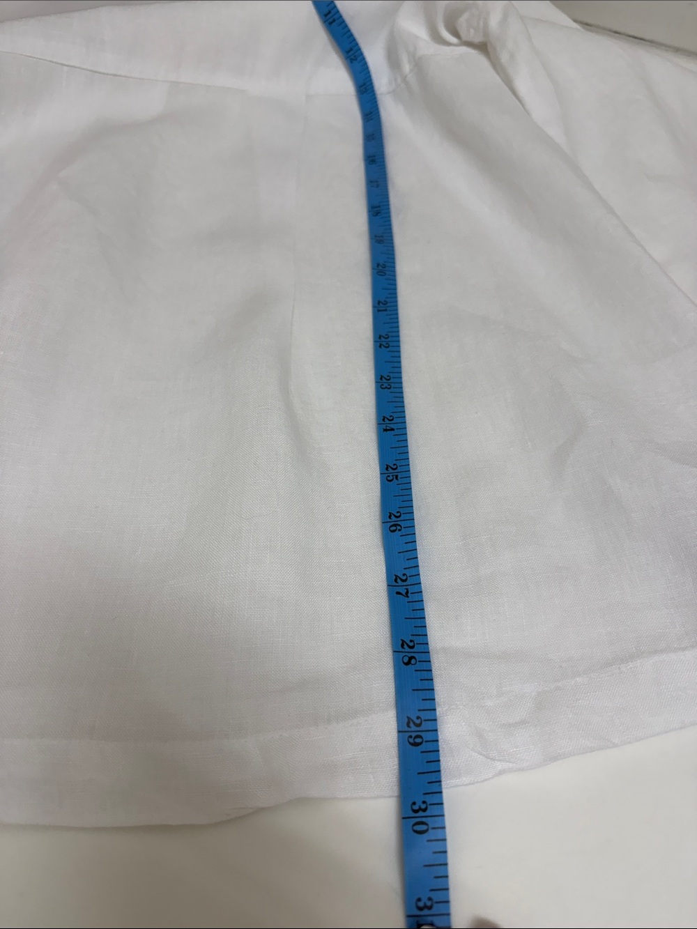 100% Linen White Long-Sleeve Linen Shirt - Picture 6 of 6
